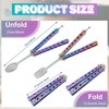 Flutesan 2 Pcs Butterfly Fork and Spoon Set, Tactical Butterfly