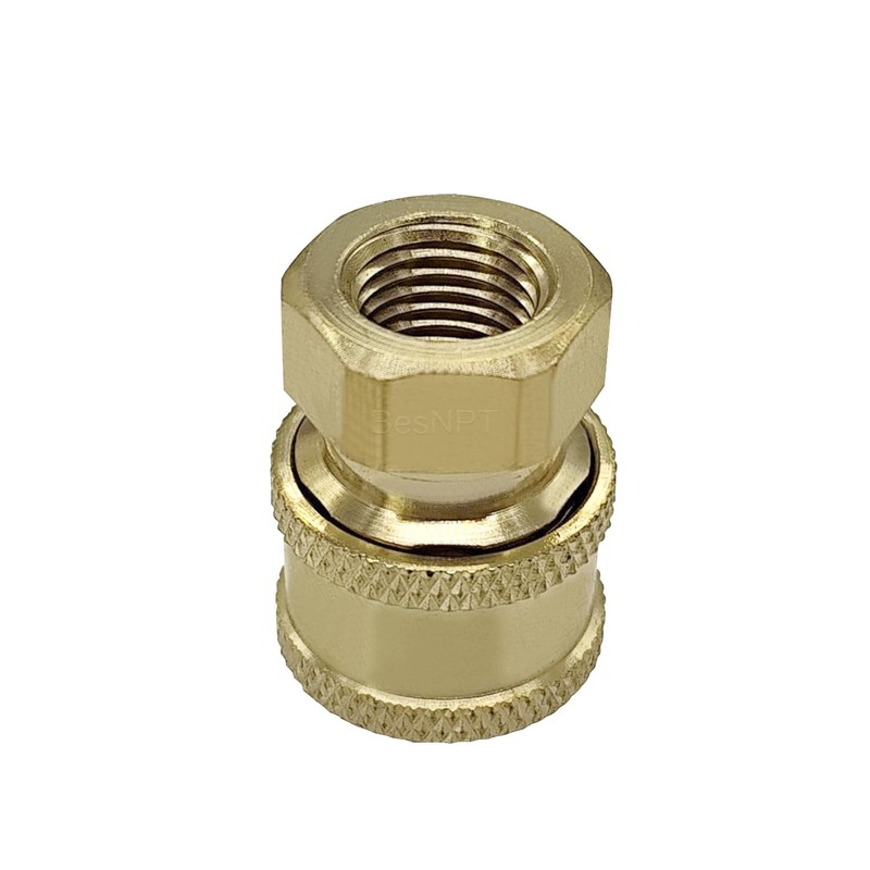 BesNPT 2 Pcs Brass Pressure Washer Coupler,1/4" Quick Connect to