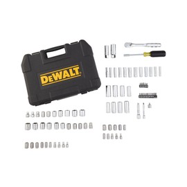 DEWALT Mechanics Tool Set, Includes Ratchets, Drill Bits and Anti-Slip Screwdriver, 84 Piece (DWMT81531)