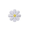 White Daisy Embroidered Iron on Patch
