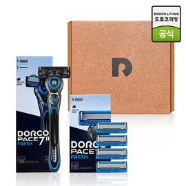 Dorco Face Starter Kit Fresh (razor, 5 razor blades) / 도루코 페이스 스타터킷 프레쉬(면도기,면도날 5입)