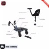 Englacha 2-in-1 Cozy X Rider Stroller Attachment Saddle Seat &