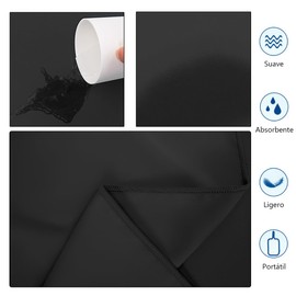 DQST Toalla Microfibra Secado Rápido 3 Pack, Toalla de Viaje Ligera y Portatil, Toalla Deportiva para Playa, Natación, Yoga, Gimnasio, Camping, Senderismo, ect (Negro, 76 * 152cm+40 * 80cm+30 * 30cm)