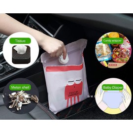 75pcs Car Trash Bag, Garbage Bag Rubbish Bin Bag Car Trash Bin Gag Disposable Container Bag for Office Babyroom Bathroom Study Room -Blue
