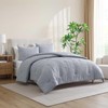 Nautica - Twin Comforter Set, Textured Chambray Bedding with Matching