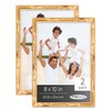 Pack of 2 Gold Bamboo 8x10 Picture Frames | Solid