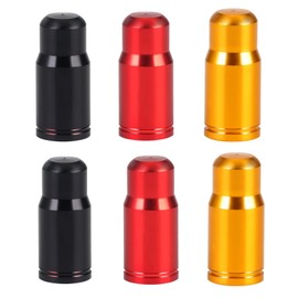 T TAKONE Bicycle Valve Caps, Pack of 6 Ultralight Aluminium Presta Valve Caps, Valve Caps Bicycle French for Bicycle, Mountain Bike, Road Bike (Presta Valve Caps (Gold, Red, Black))