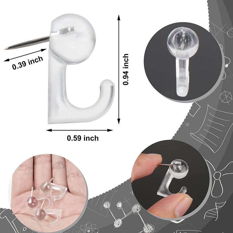 YOUOWO Thumb Tacks Push Pins, 50 Pieces