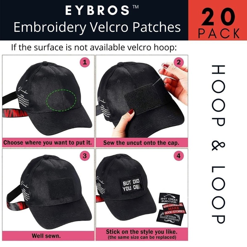 Eybros Tactical Morale Patch, 20 Bundles Set, Military Patches Funny