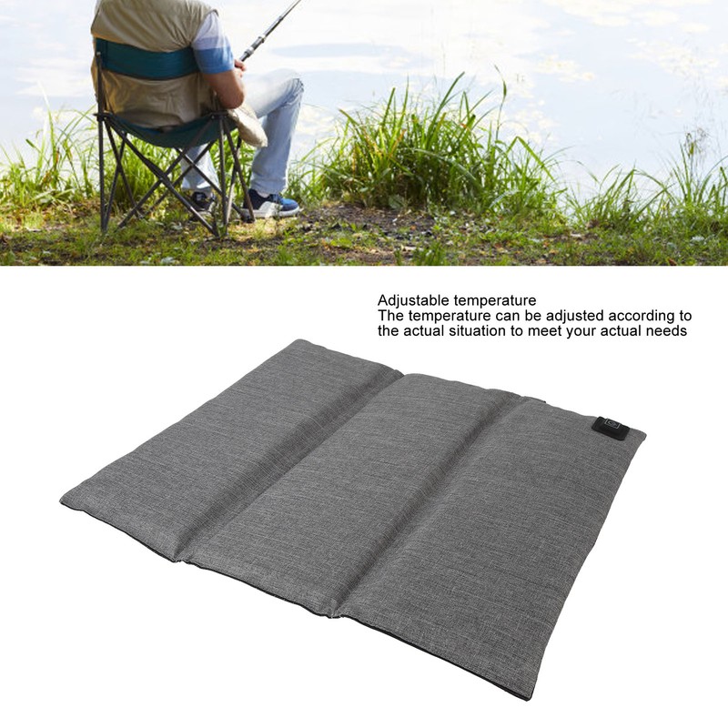 Portable Heated Seat Cushion Adjustable Temperature Lightweight Foldable USB Heating