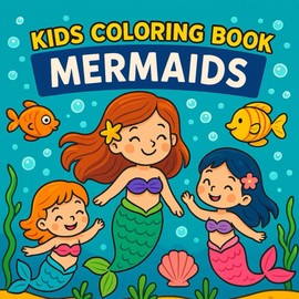 Kids Coloring Book Mermaids: Ocean Scenes and Magical Mermaids to Color for Ages 4–8, Simple, Funny, Relaxing and Stress Relief