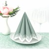 50 Serviettes Fabric-Like – Romantic; Colour: Eucalyptus Green, Size: 40