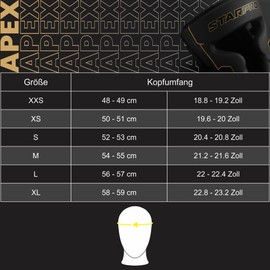 Starpro Professional Boxing Head Guard - Premium Sparring Gear with Full Face Protection, Lightweight Design & Optimal Fit for Maximum Safety (L)