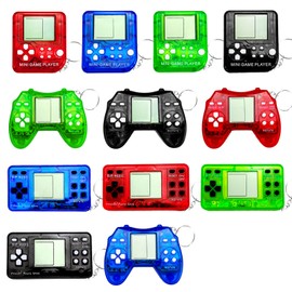 TGIQROVE 12Pcs Video Game Keychain, Video Game Party Favors, 3 Styles Mini Game Console, Fidget Toys Bulk for Kids Birthday Gift, Classroom Prizes, Goodies Bags Stuffer, Backpack Keychain