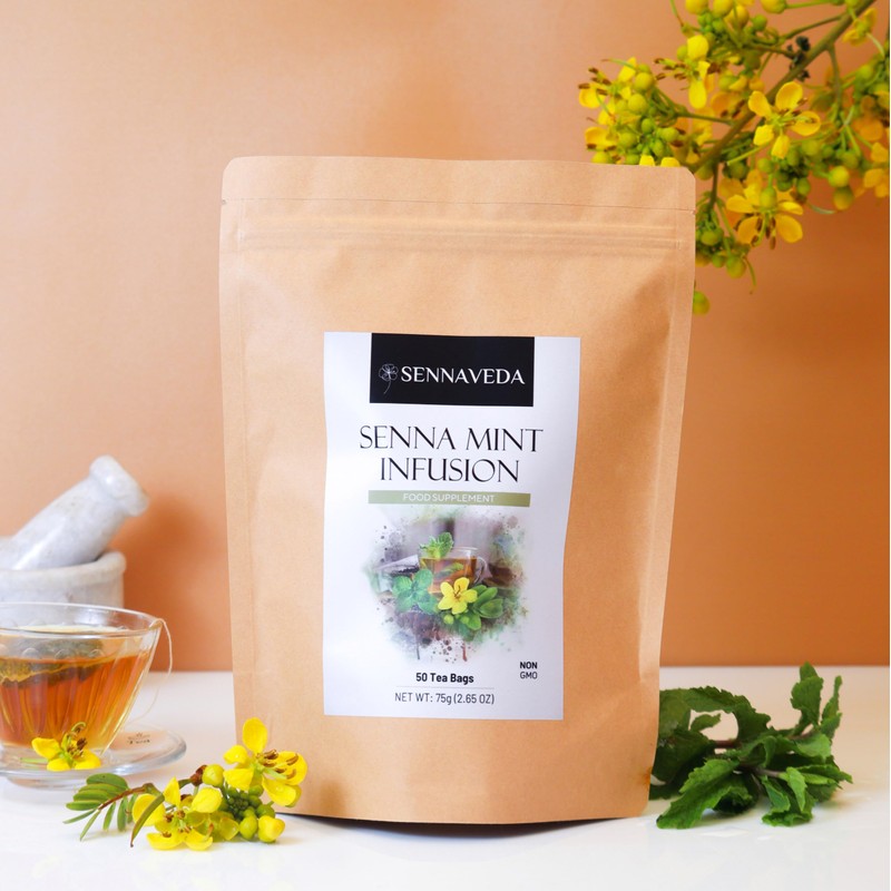 Sennaveda Senna Mint Infusion – 50 Tea Bags| Made with