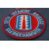 Ivamis 197th Infantry Brigade Iron on Patch Sledgehammer - 3x3