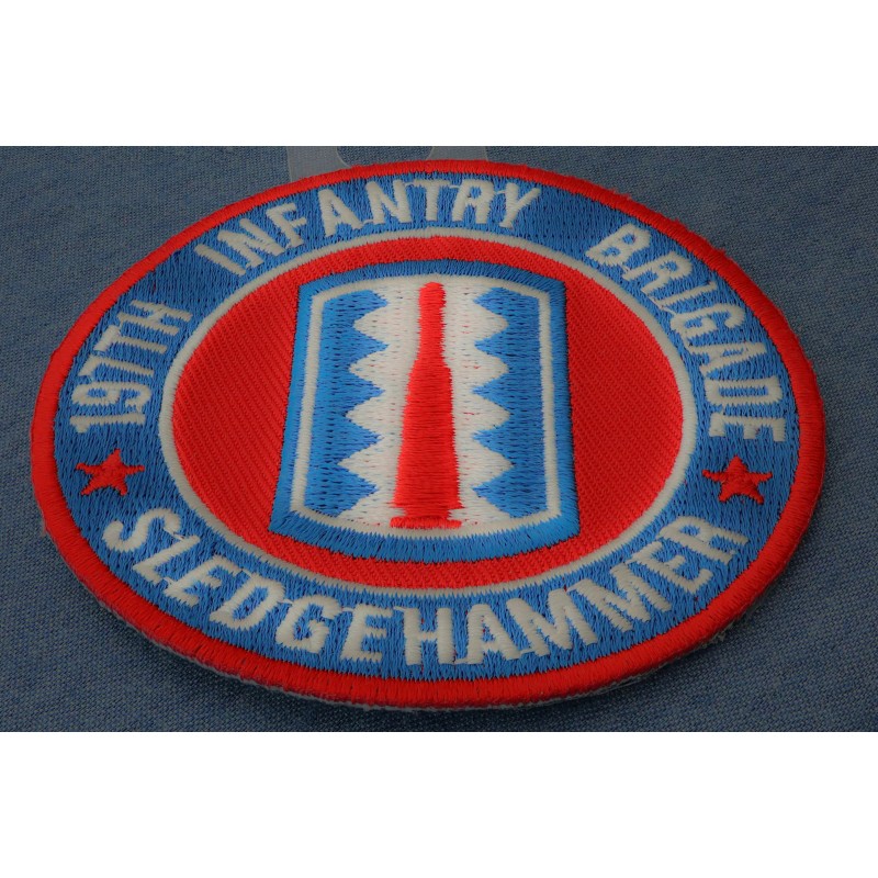 Ivamis 197th Infantry Brigade Iron on Patch Sledgehammer - 3x3