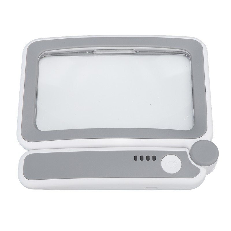 Rectangular Magnifying Glass 4X 3 LED Modes Touch Control Ergonomic