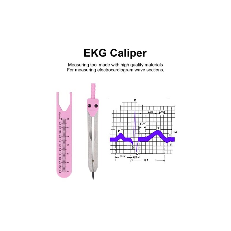 Calibradores EKG Acero Inoxidable Herramienta Medición Precisa para Electrocardiógrafos Color