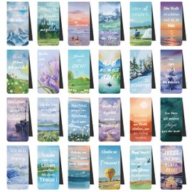 BIROYAL Pack of 24 Magnetic Bookmarks with Inspirational Quotes, Magnetic Bookmarks, Small Gifts for Students, Teachers, Book Lovers, Lucky Charm Examination