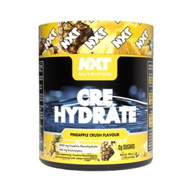 NXT Nutrition Creatine Powder and Electrolyte Mix, 100% Pure Creatine Monohydrate Powder for Strength and Power with Hydrating Electrolytes (180g, Pineapple)