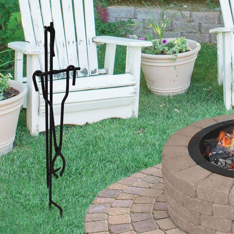 Blue Sky Outdoor Living Steel Fire Poker and Tongs Set