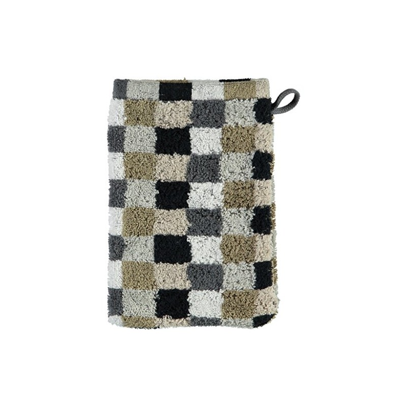 Cawö Lifestyle Hand Towel Series Checked Grey / Beige Terry