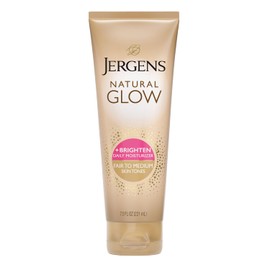 Jergens - Crema hidratante revitalizante de uso diario Natural Glow para tonos de piel claros a medianos de for Unisex, crema hidratante de 7.5 oz
