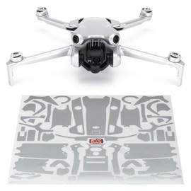 WRAPGRADE Skin Stickers Compatible with DJI Mini 4 Pro | Full Wrap (Airforce Silver)