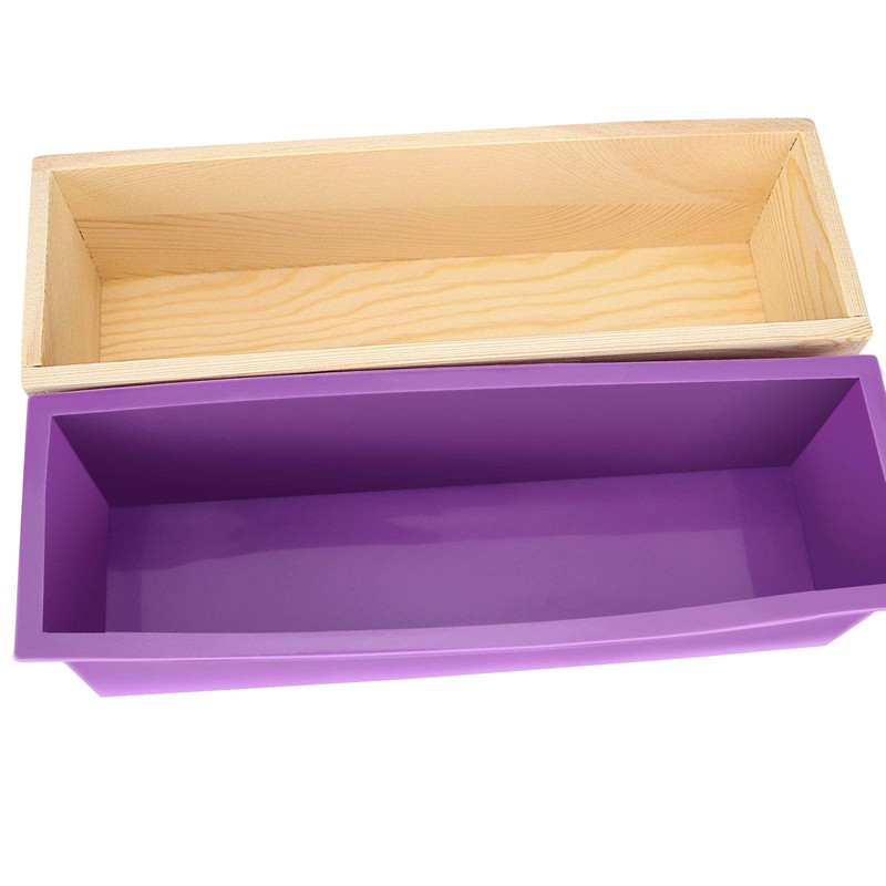 ZOENHOU 3PCS 42oz Soap Molds, Flexible Rectangular Silicone Soap Making