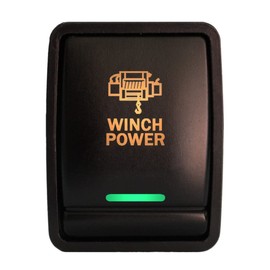 12V Push Button Switch WINCH POWER for Nissan Pathfinder R52 Navara D23 / NP300 QASHQAI X-Trail T32 Dual LED AMBER GREEN ON/OFF