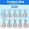 Classicseali 10Pcs Round Piping Nozzle,Stainless Steel Small Piping Nozzle