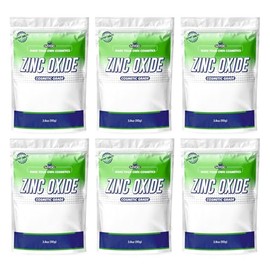 MYOC Zinc Oxide (Non-Nano) | 6 Pack | Cosmetic Grade Powder for Creams, Lotions, Soaps & DIY Cosmetics | 110g (3.9 oz)