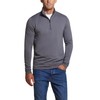 Weatherproof Vintage Mens Long-Sleeve Quarter-Zip Fleece Sweater (Grey, X-Large)