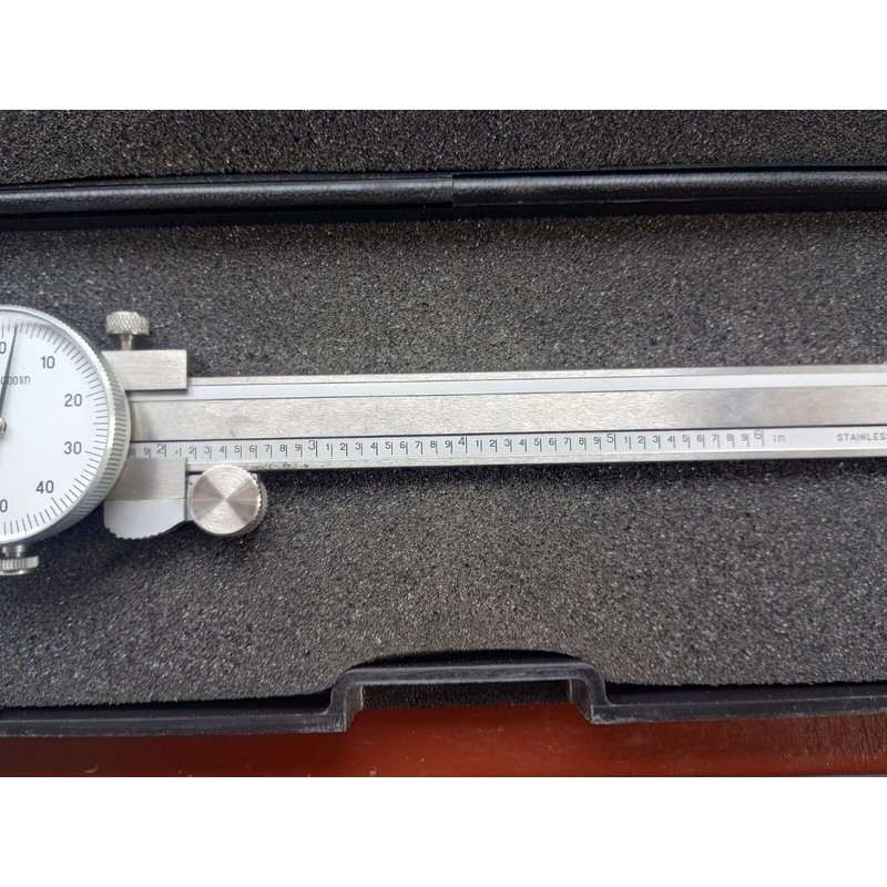 Shars stainless steel precision dial calipers 0"-6"x0.001" new in box