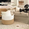 INDRESSME XXXLarge Jute Rope Basket 21.7" x 21.7" x 13.8"