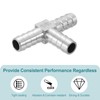 sourcing map 2Pcs 5/8" Tee Hose Barb Pipe Fitting, 304