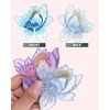 10 Pieces Blooming Lotus Embroidered Applique Orchid Flower Iron on
