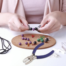 Pilarmuture Jewelry Making Pliers, Carbon Steel, Blue, Nylon Handles, Wire Cutting, Wrapping, Straightening, Shaping, Crimping