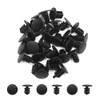 40 Pcs 6mm Hole Dia Plastic Rivets Fastener Clips Black