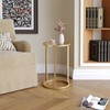 SAYGOER Round Side Table Small Gold End Table for Small