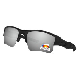 Bwake Replacement Lenses for Oakley Flak Jacket XLJ Sunglasses - Satin Silver POLARIZED