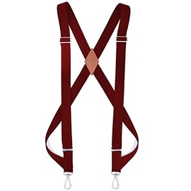 Adjustable Elastic X Back Style Suspenders Mens Suspenders Side Clip Suspenders with Swivel Hooks