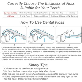 Toothpicks Pocket Set Reusable Dental Floss Picks Kit Stainless Steel Teeth Cleaning Tools Flossers for Adults Tooth Picker Oral Hygiene Travel (2 Set)