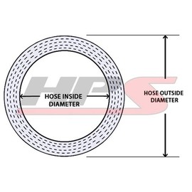 HPS HTHH-100-BLK Silicone High Temperature Reinforced Heater Hose, 200 PSI Maximum Pressure,1' Length, 1" ID, Black