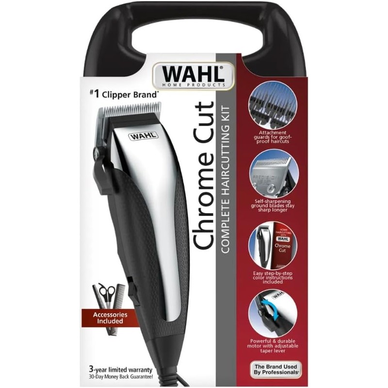 Wahl Chrome Cut Kit de Cortadora de Cabello para Uso