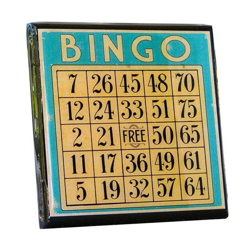 Bingo Card Drink Coaster Set