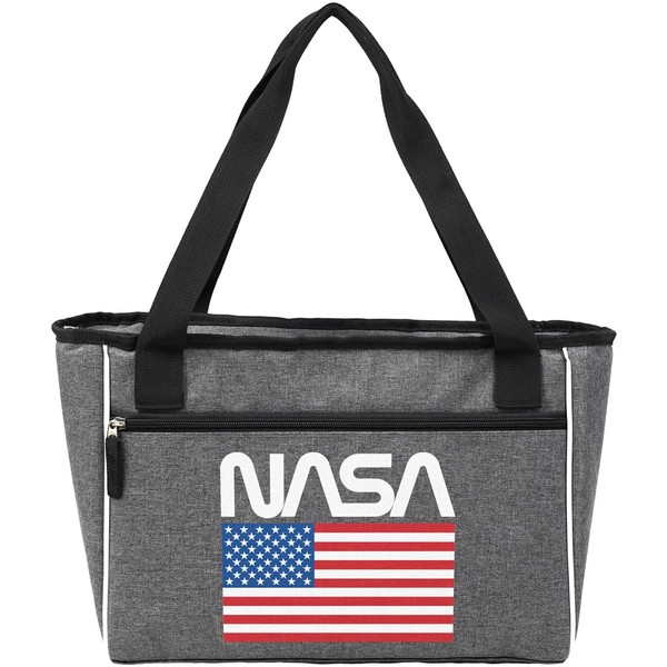 Popfunk NASA American Flag Worm Logo Soft Sided Insulated Tote