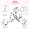 Kakonia Matching Rings for Couples 925 Sterling Silver Matching Heart