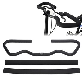 Bike Butterfly Handlebar, 25.4mm Aluminum Alloy Bike Rest Bar with 2Pcs Sponge Cover for Mountain Bike Road Bike Cycling